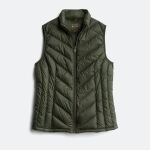 Market & Spruce Down Vest, NWOT, M, Olive Green